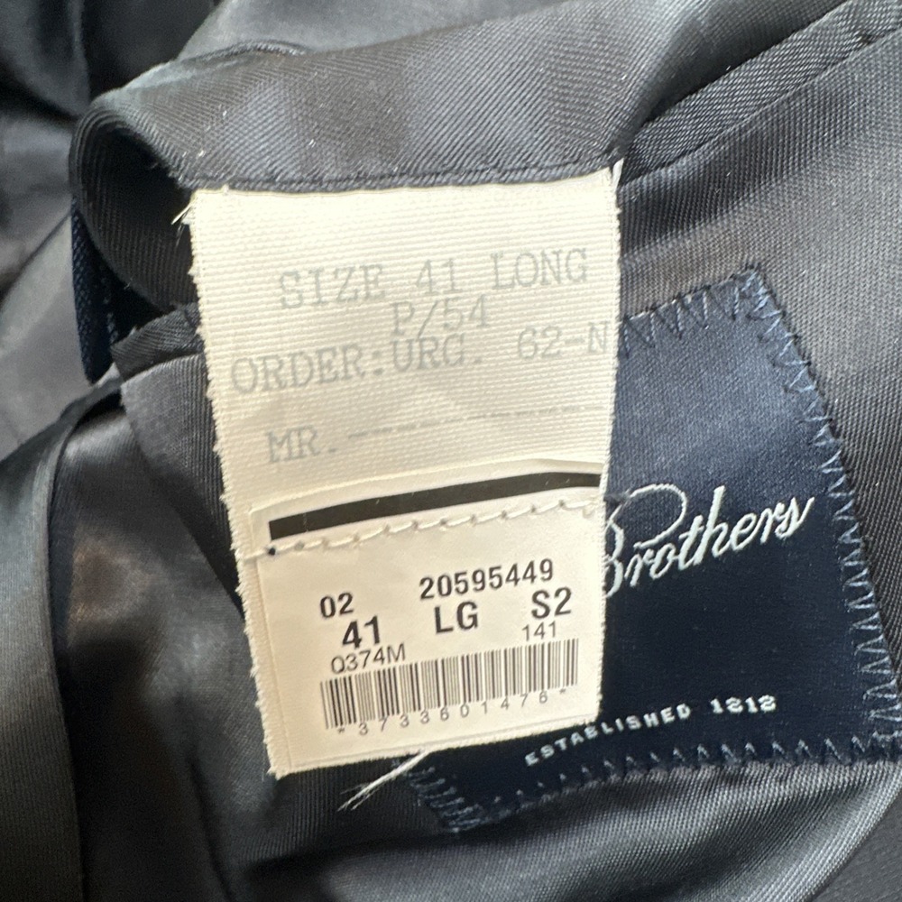 Brooks Brothers Blazer Men 41L 3 Button Worsted Wool Sport Coat - Picture 5 of 16